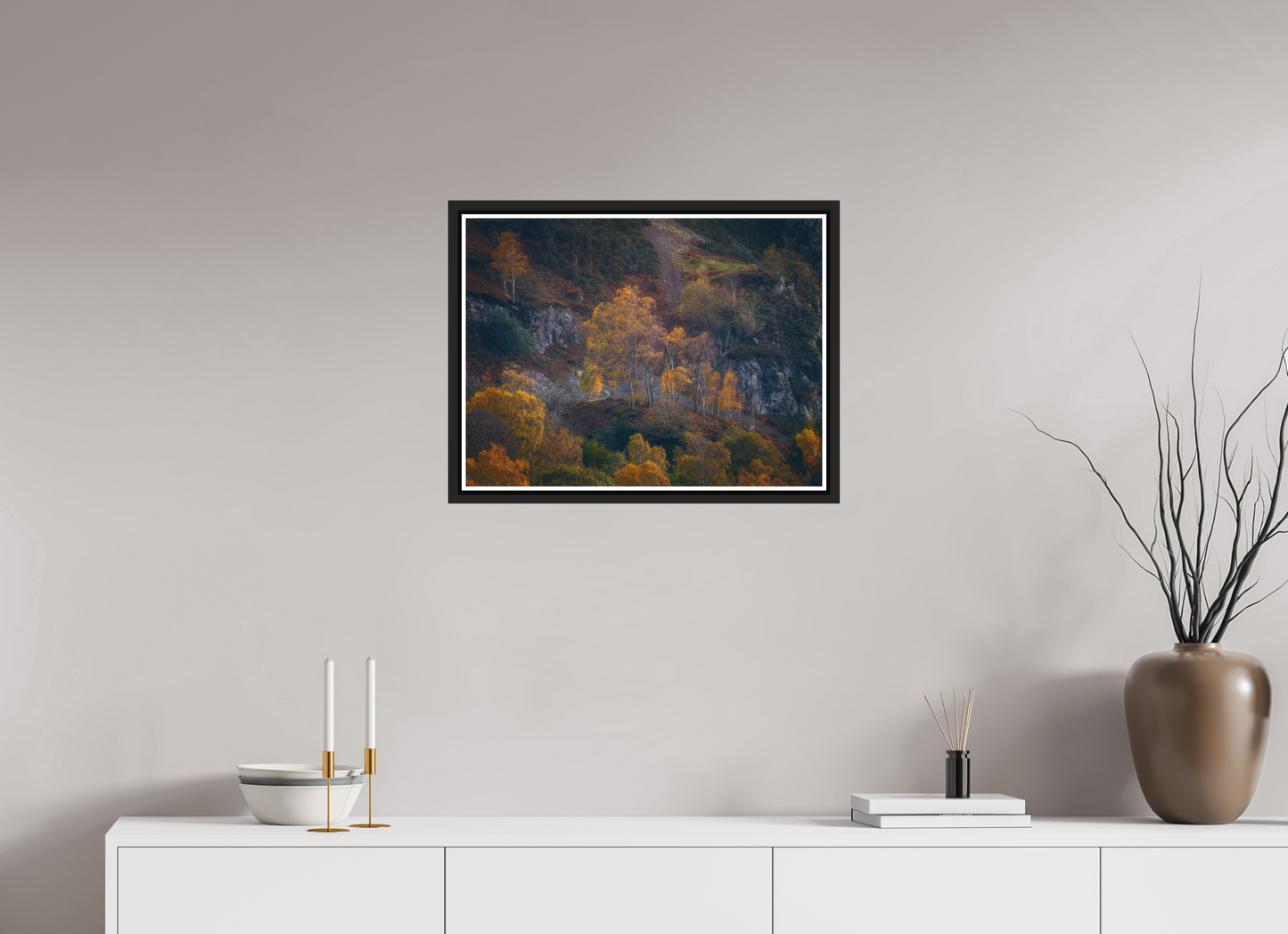 60 x 45 cm, Matt Black Frame Last of the Colour