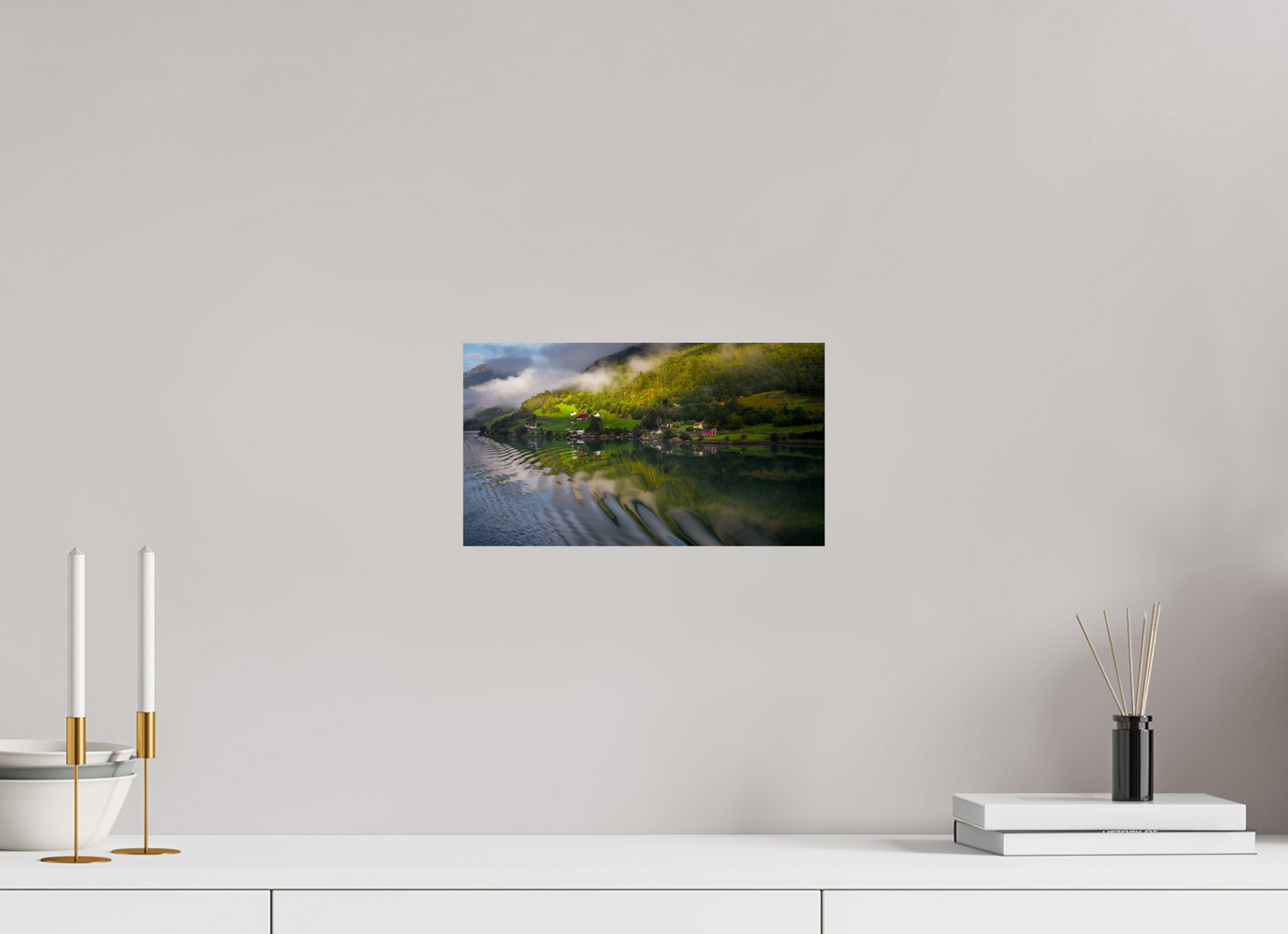 32 x 18 cm, Photo Print On Fuji Crystal DP II Lustrafjord morning