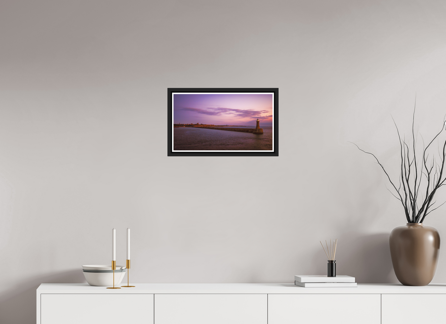 48 x 27 cm, Matt Black Frame Coming home