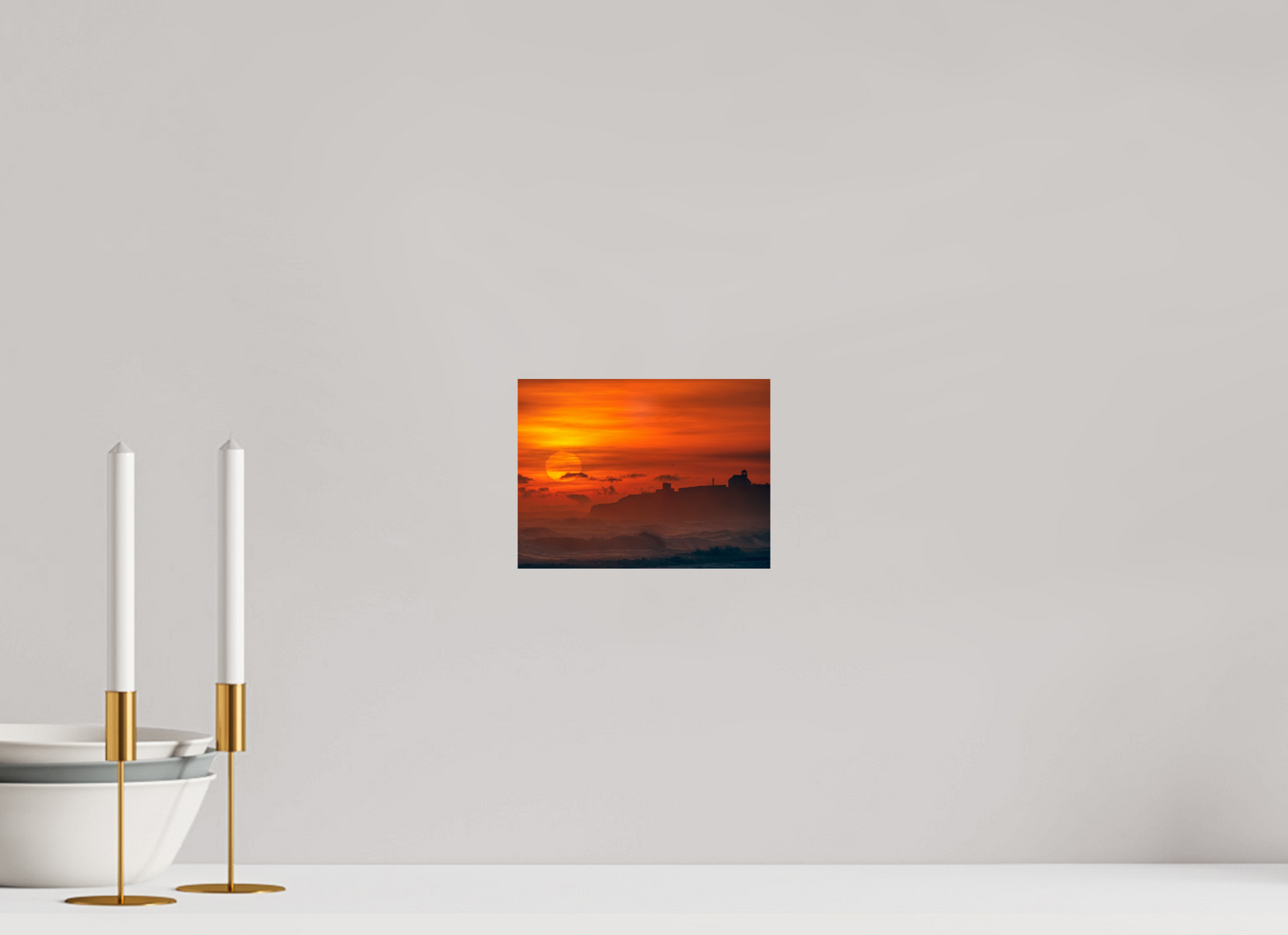 20 x 15 cm, Photo Print On Fuji Crystal DP II January Sunrise. Seaton Sluice