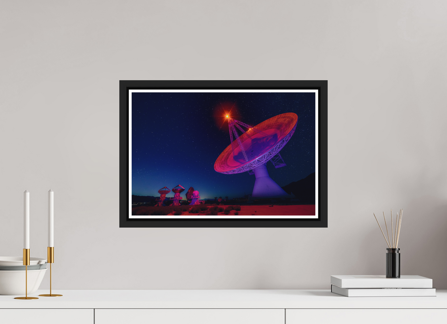 45 x 30 cm, Matt Black Frame Owens Valley Telescope