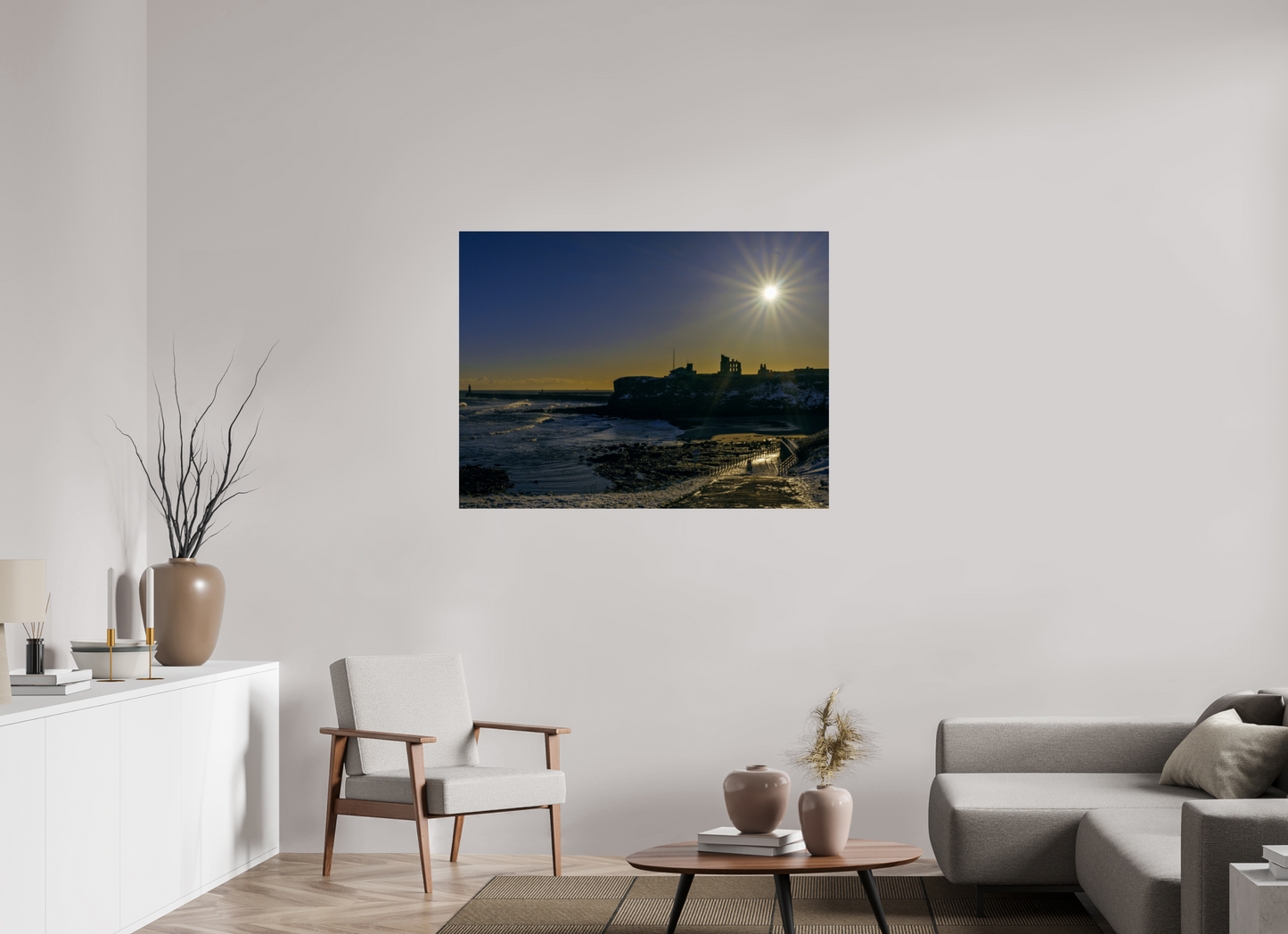 120 x 90 cm, Photo Print On Fuji Crystal DP II Snowy Tynemouth January 4th 2026