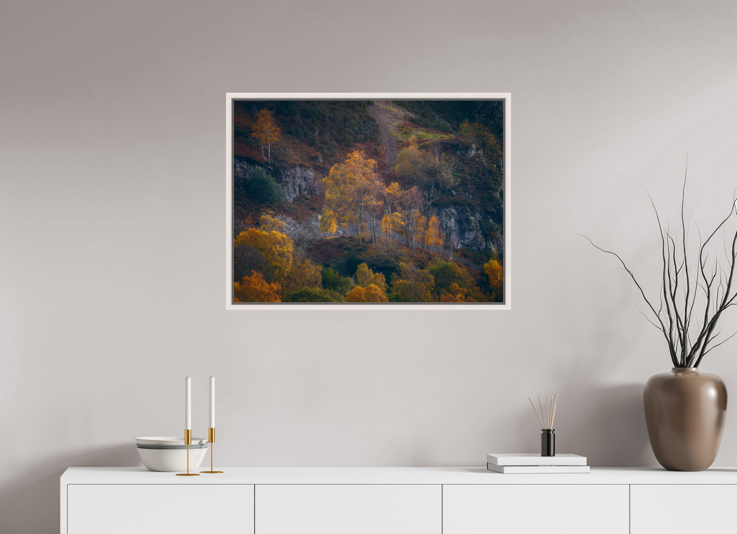 80 x 60 cm, White Frame Last of the Colour