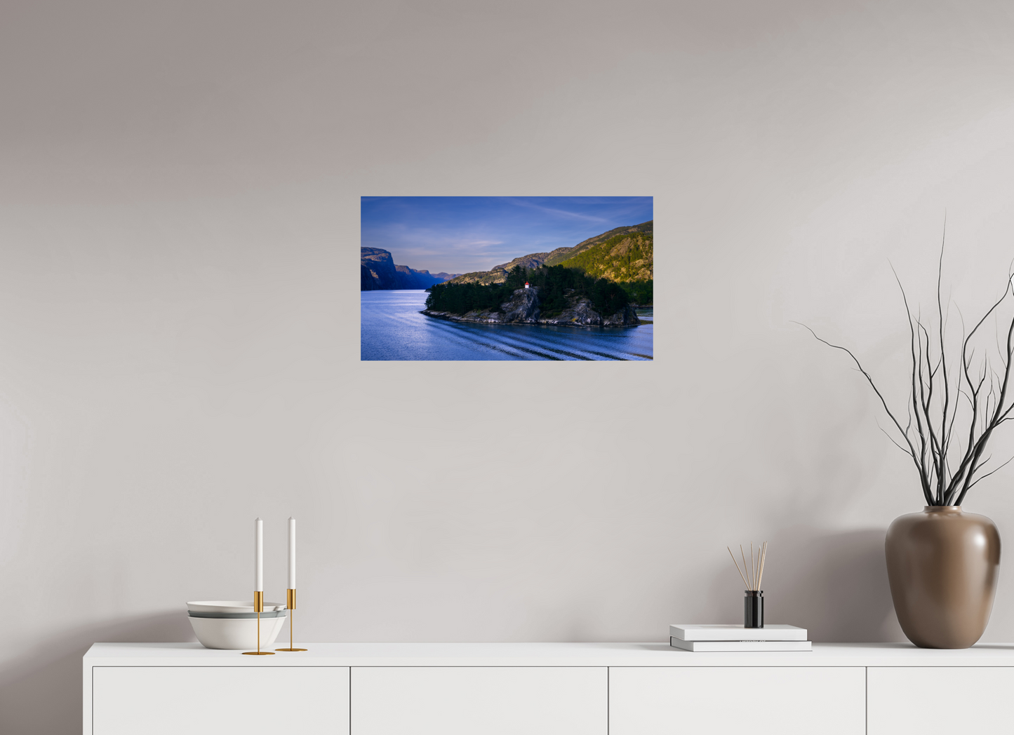 64 x 36 cm, Photo Print On Fuji Crystal DP II Lysefjord Evening