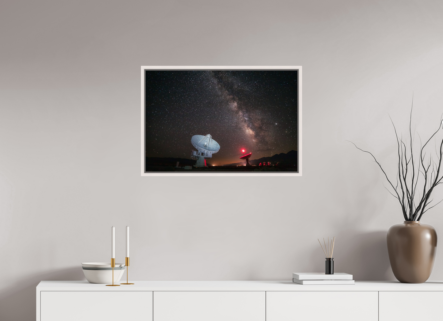 75 x 50 cm, White Frame Owens Valley Milky Way
