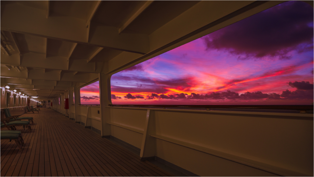 Main image Sunset leaving Ponta Delgada