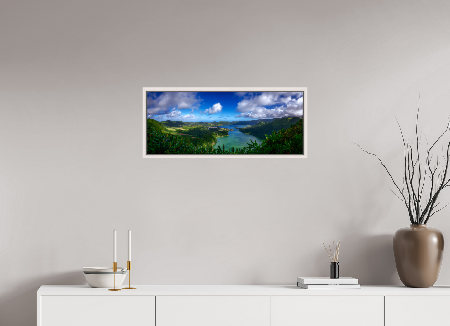 75.6 x 30 cm, White Frame Sete Cidades