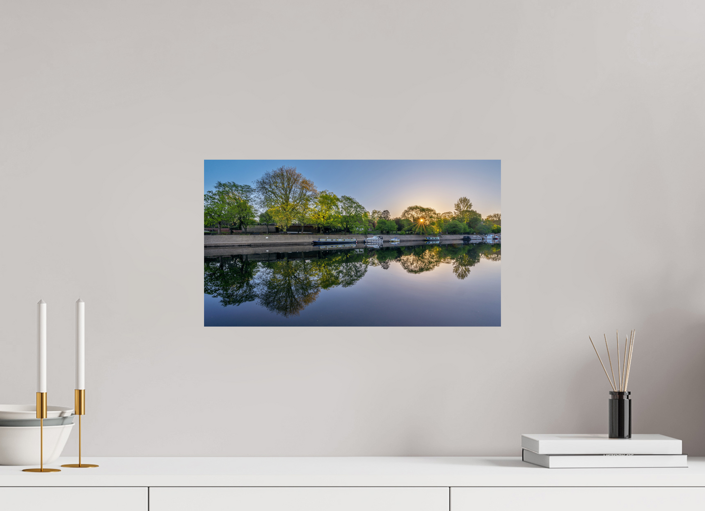 48 x 27 cm, Photo Print On Fuji Crystal DP II April Dawn on the Ouse, York