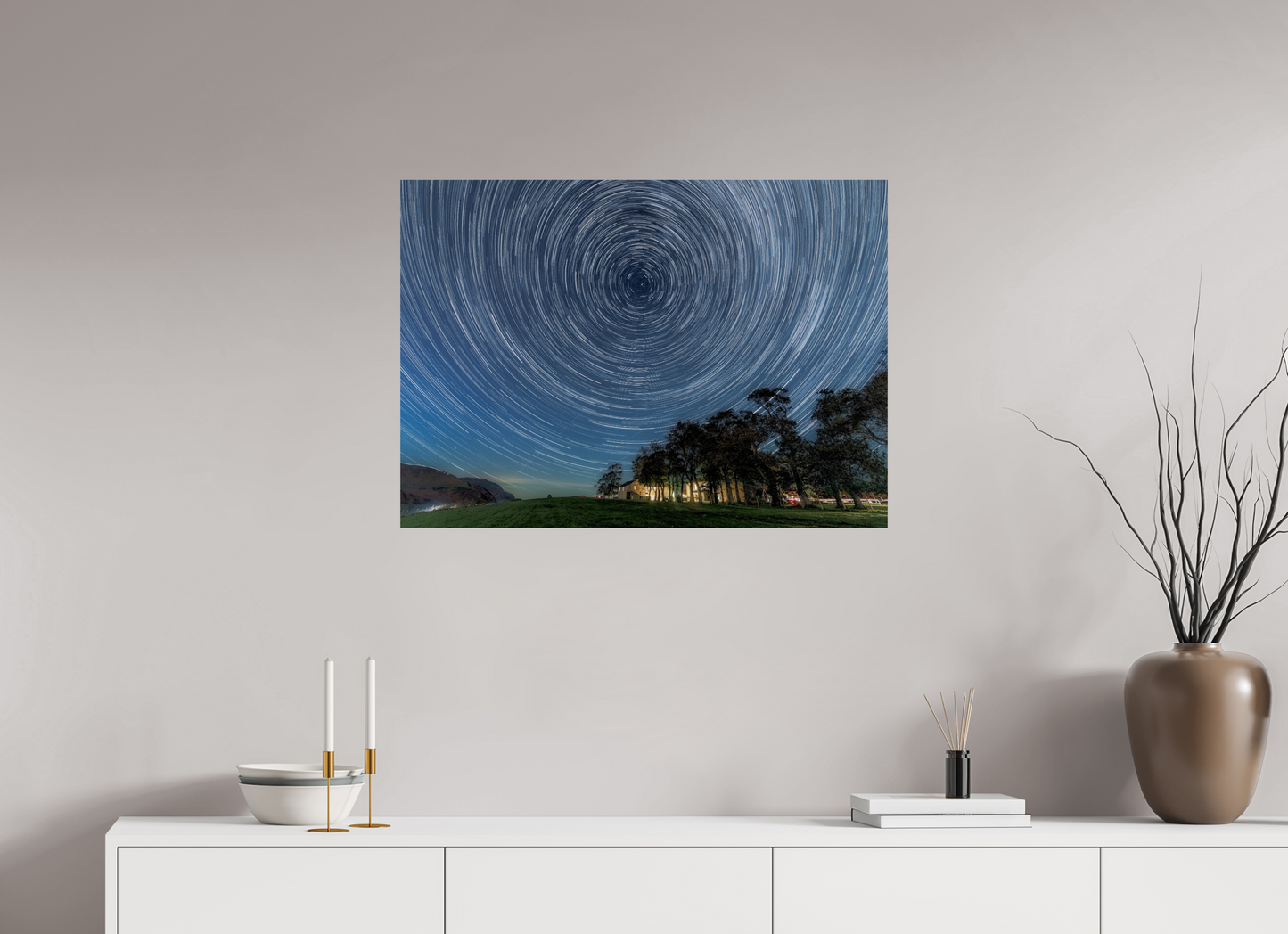 84 x 60 cm, Photo Print On Fuji Crystal DP II Near Howe Star Trails