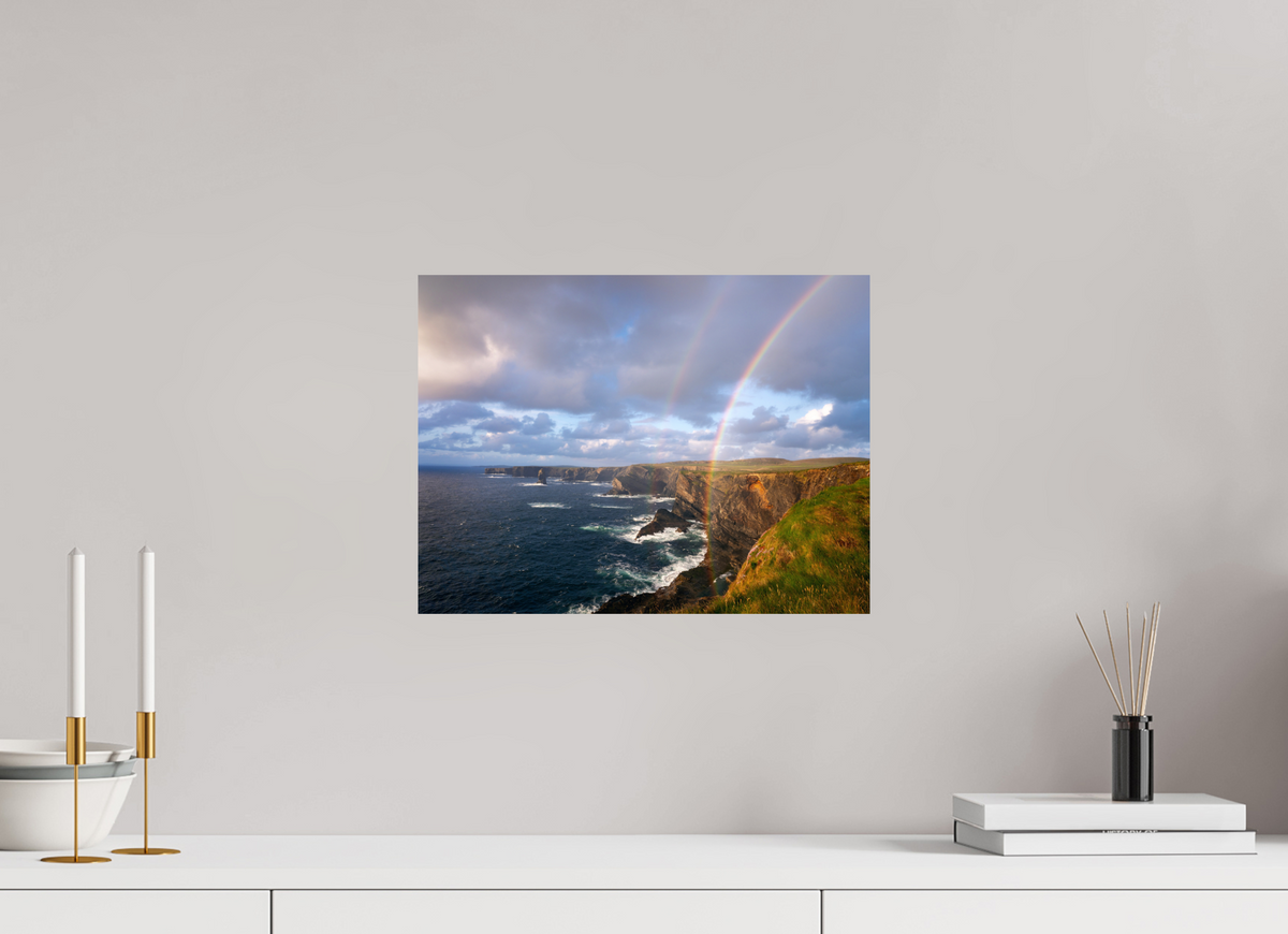40 x 30 cm, Photo Print On Fuji Crystal DP II Kilkee Cliffs rainbow