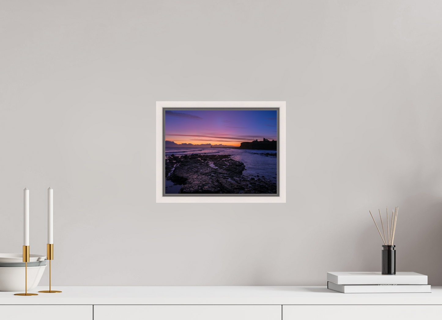 28 x 21 cm, White Frame Dawn on 21st November 25 Tynemouth