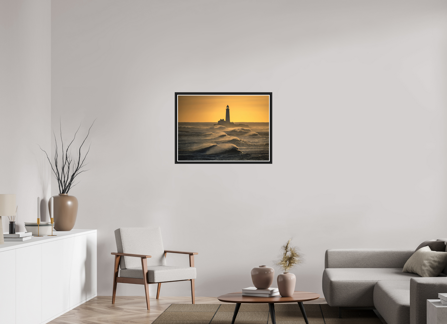 84 x 60 cm, Matt Black Frame St. Marys January 2025