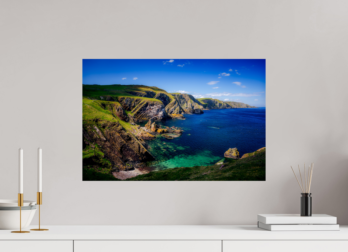60 x 40 cm, Photo Print On Fuji Crystal DP II Looking west Near St Abbs Head