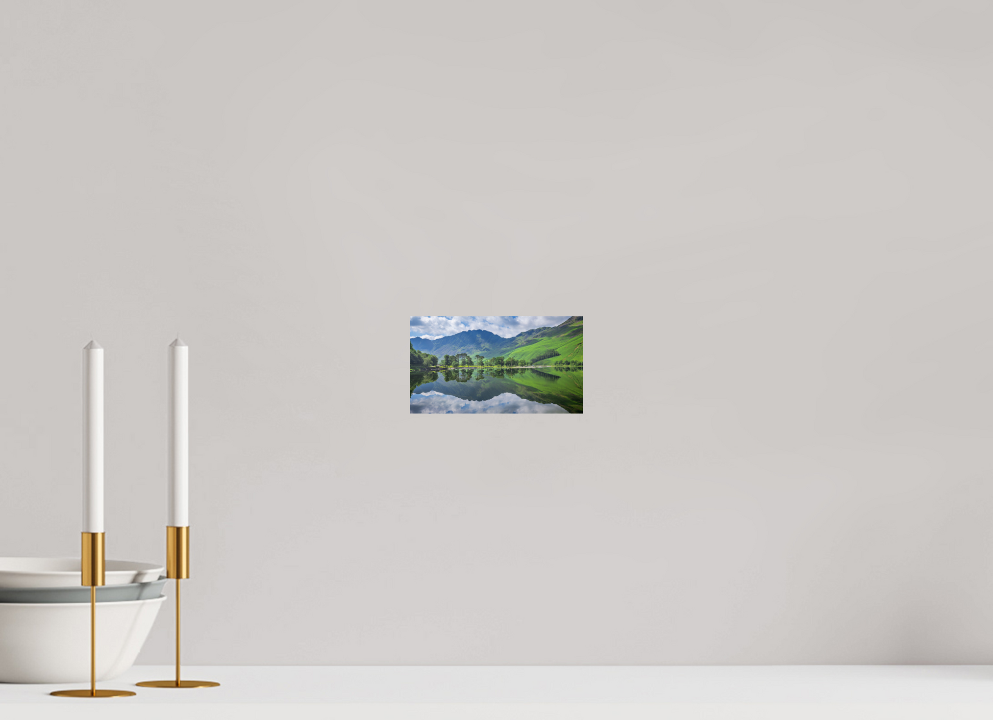 17.8 x 10 cm, Photo Print On Fuji Crystal DP II Buttermere Summer reflections