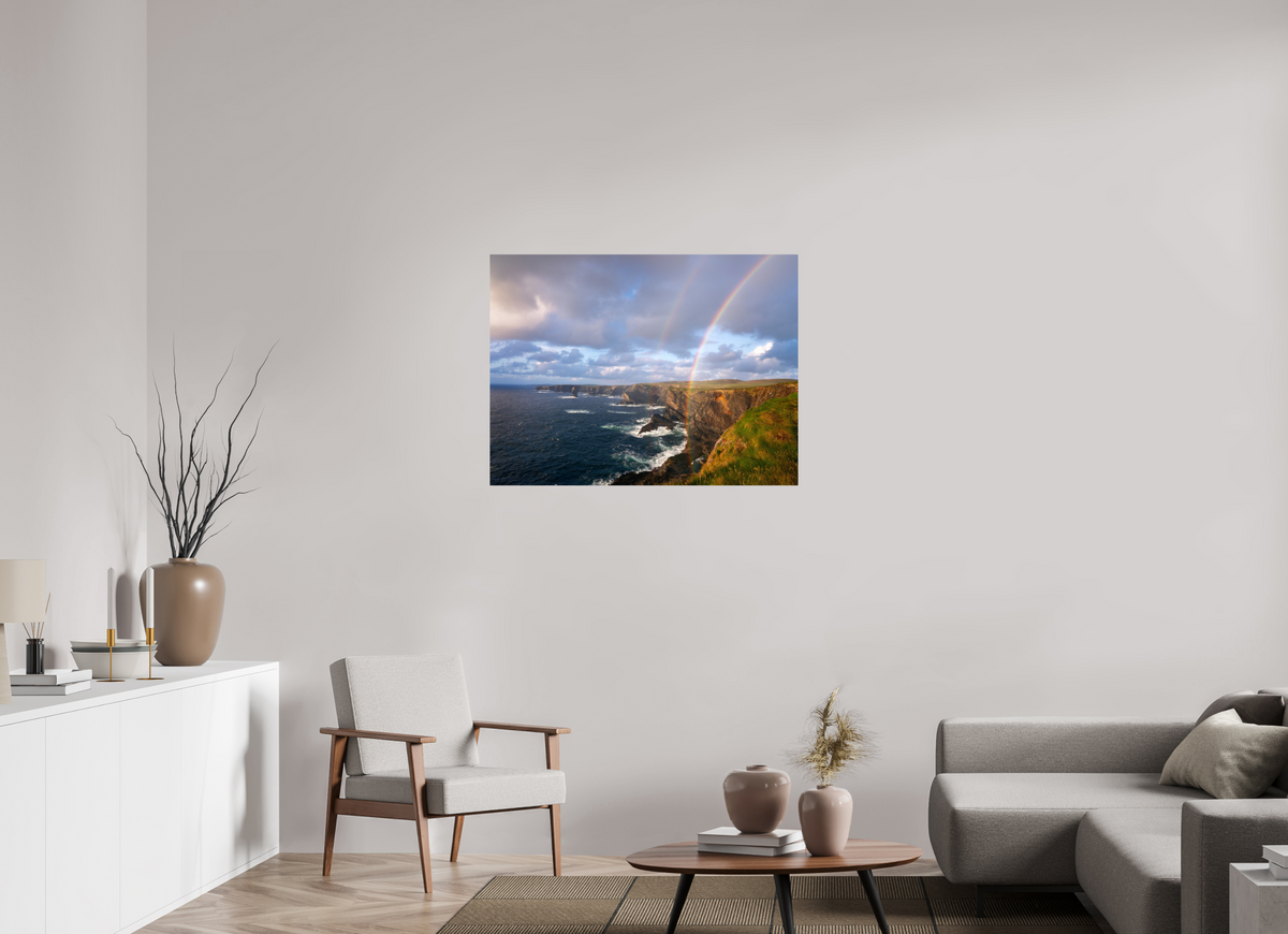 100 x 75 cm, Photo Print On Fuji Crystal DP II Kilkee Cliffs rainbow