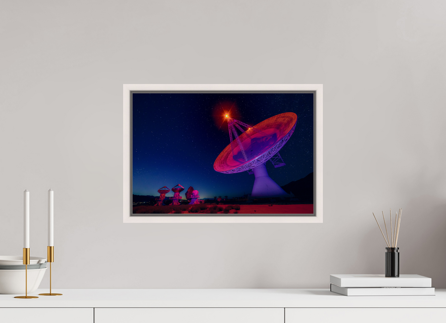 45 x 30 cm, White Frame Owens Valley Telescope
