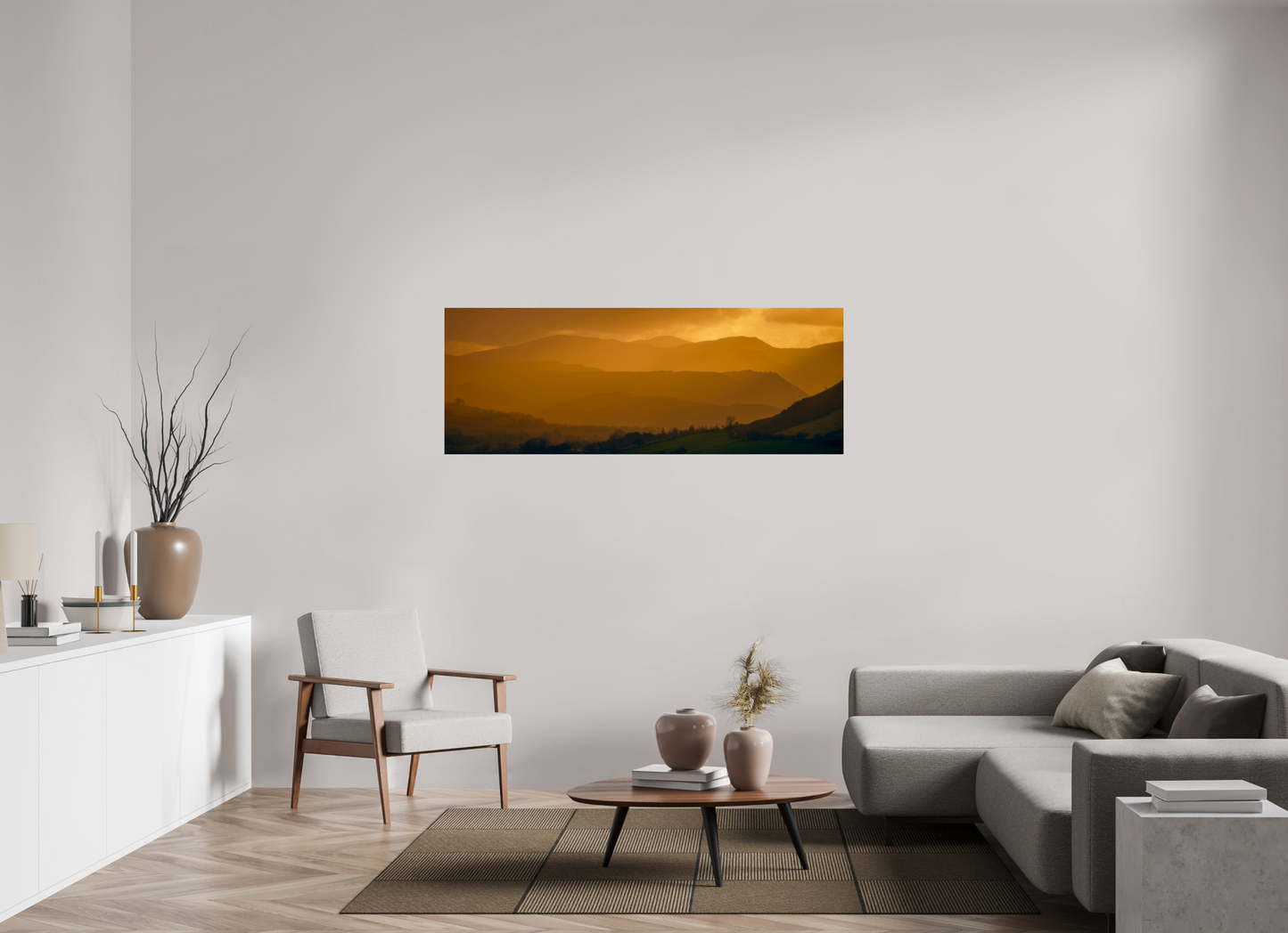 163.3 x 60 cm, Photo Print On Fuji Crystal DP II Lakeland Layers from Near Howe