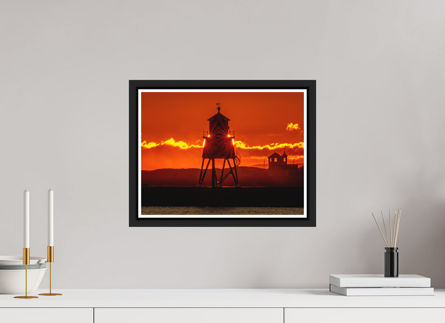 40 x 30 cm, Matt Black Frame Last sunrise of 2025