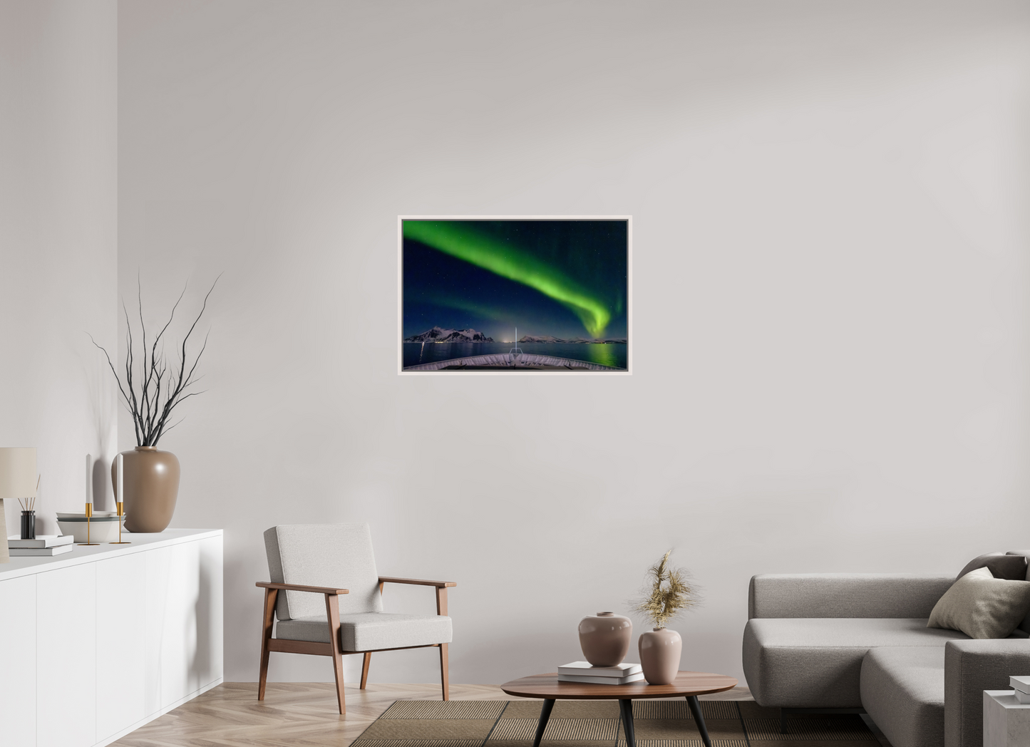90 x 60 cm, White Frame Balmoral Aurora 24th Feb 26