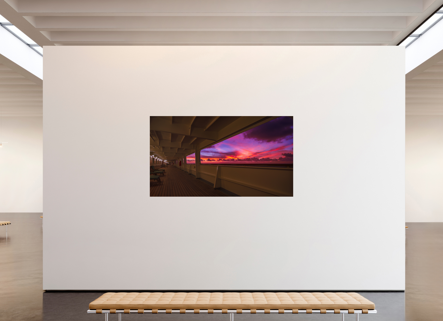 208 x 117 cm, Photo Print On Fuji Crystal DP II Sunset leaving Ponta Delgada