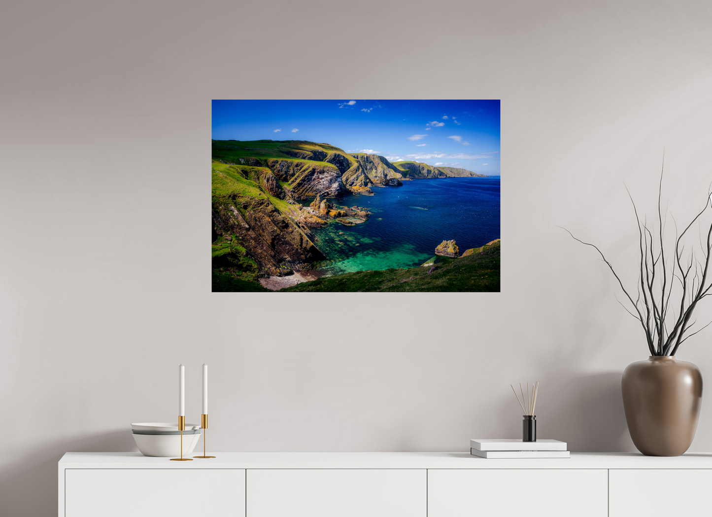 90 x 60 cm, Photo Print On Fuji Crystal DP II Looking west Near St Abbs Head