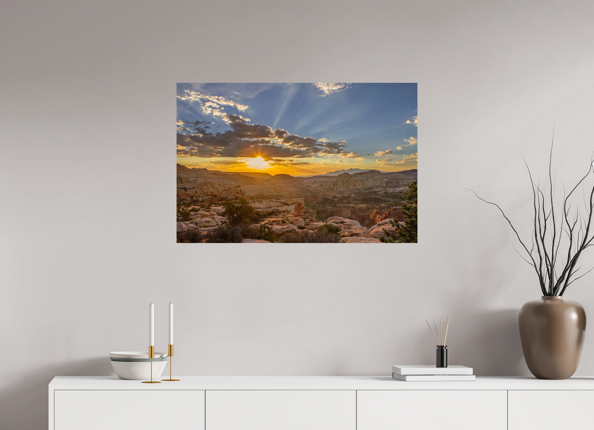90 x 60 cm, Photo Print On Fuji Crystal DP II Capitol reef Sunrise