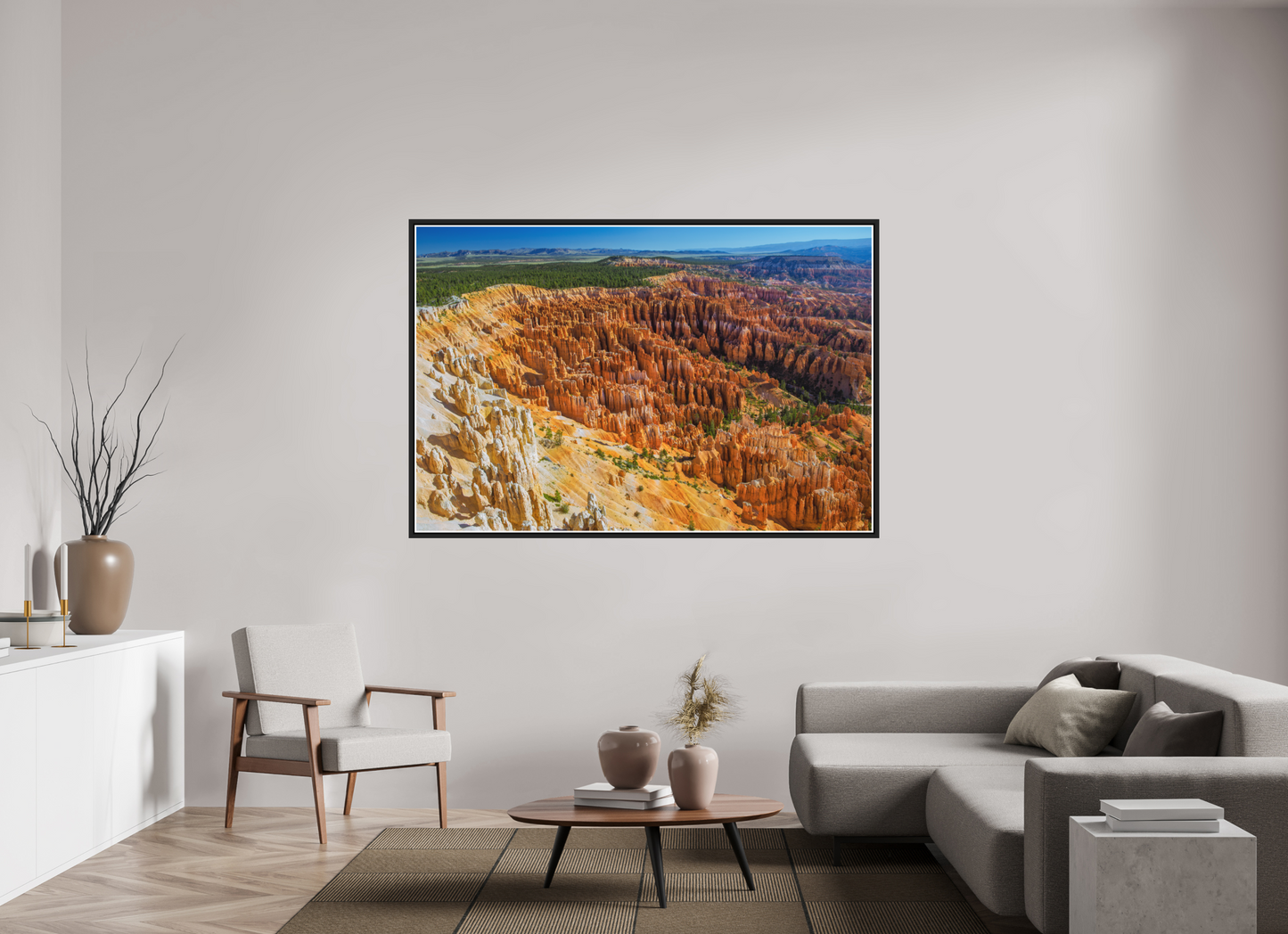 180 x 120 cm, Matt Black Frame Bryce Canyon