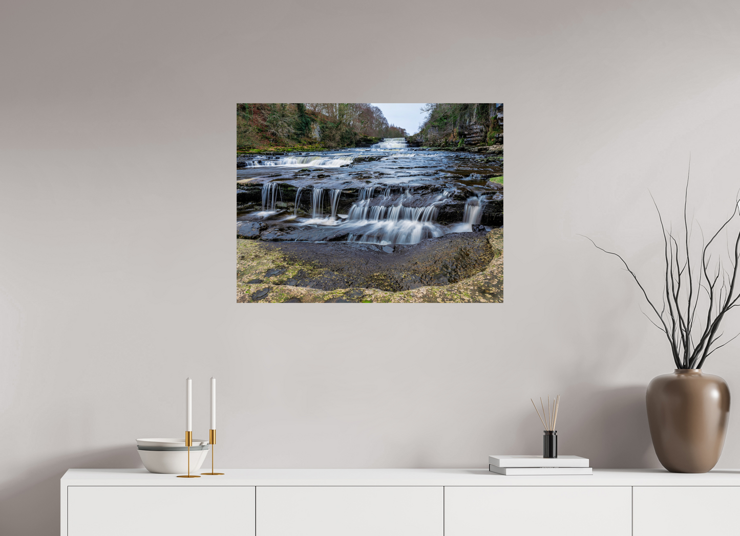 80 x 60 cm, Photo Print On Fuji Crystal DP II Lower Aysgarth Falls