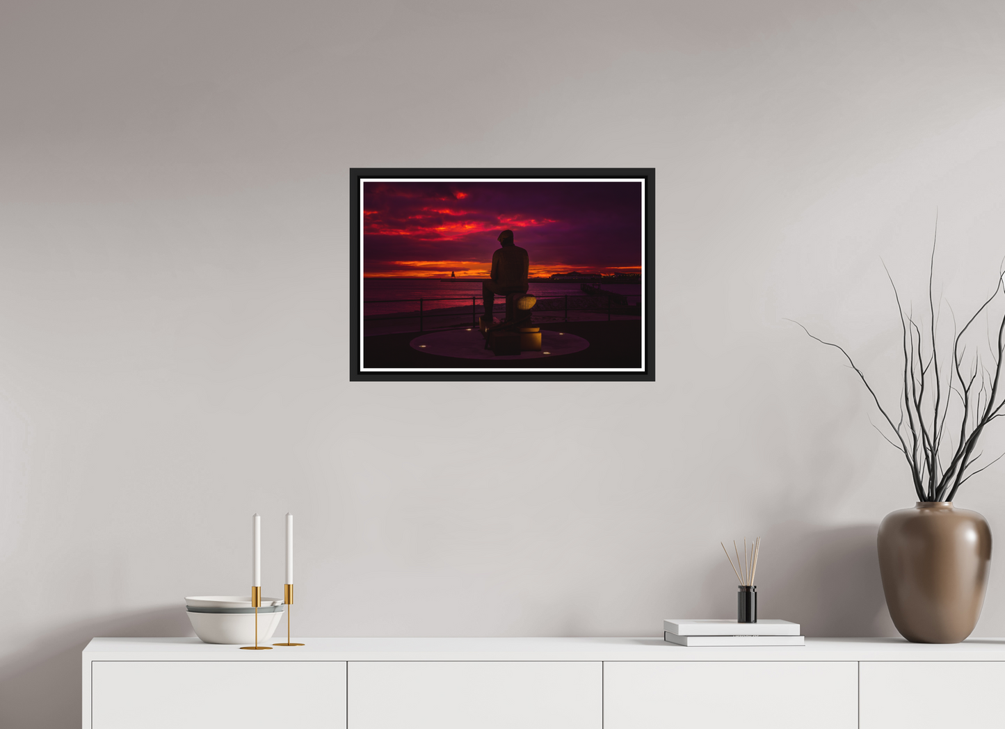 60 x 40 cm, Matt Black Frame Dawn at Fiddler's Green
