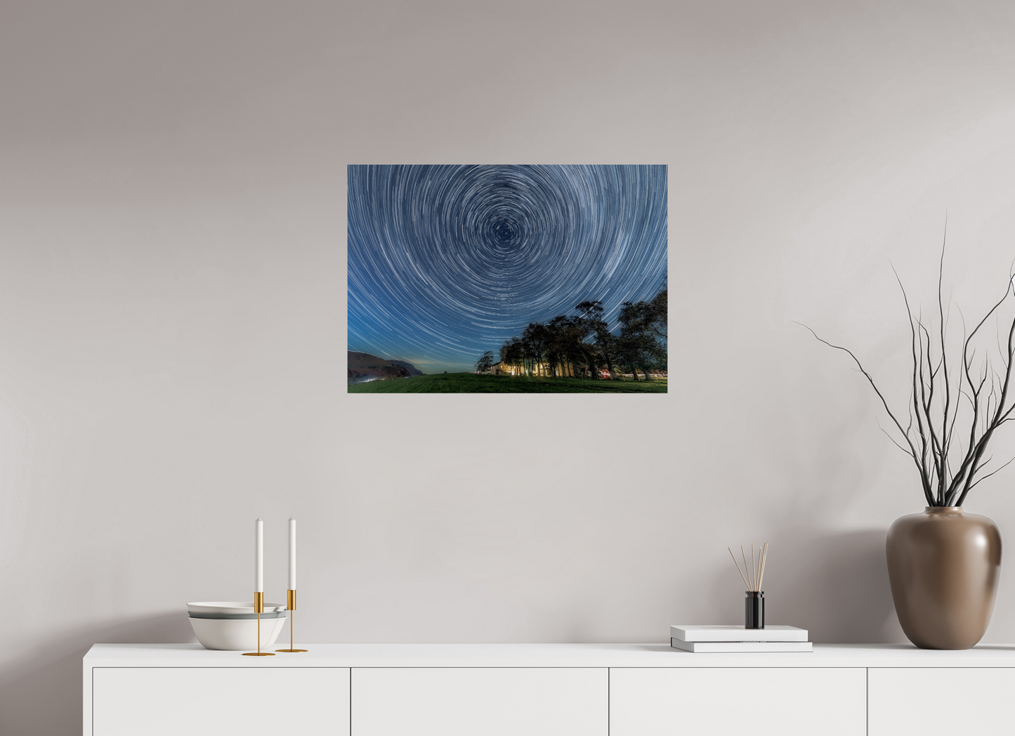 70 x 50 cm, Photo Print On Fuji Crystal DP II Near Howe Star Trails