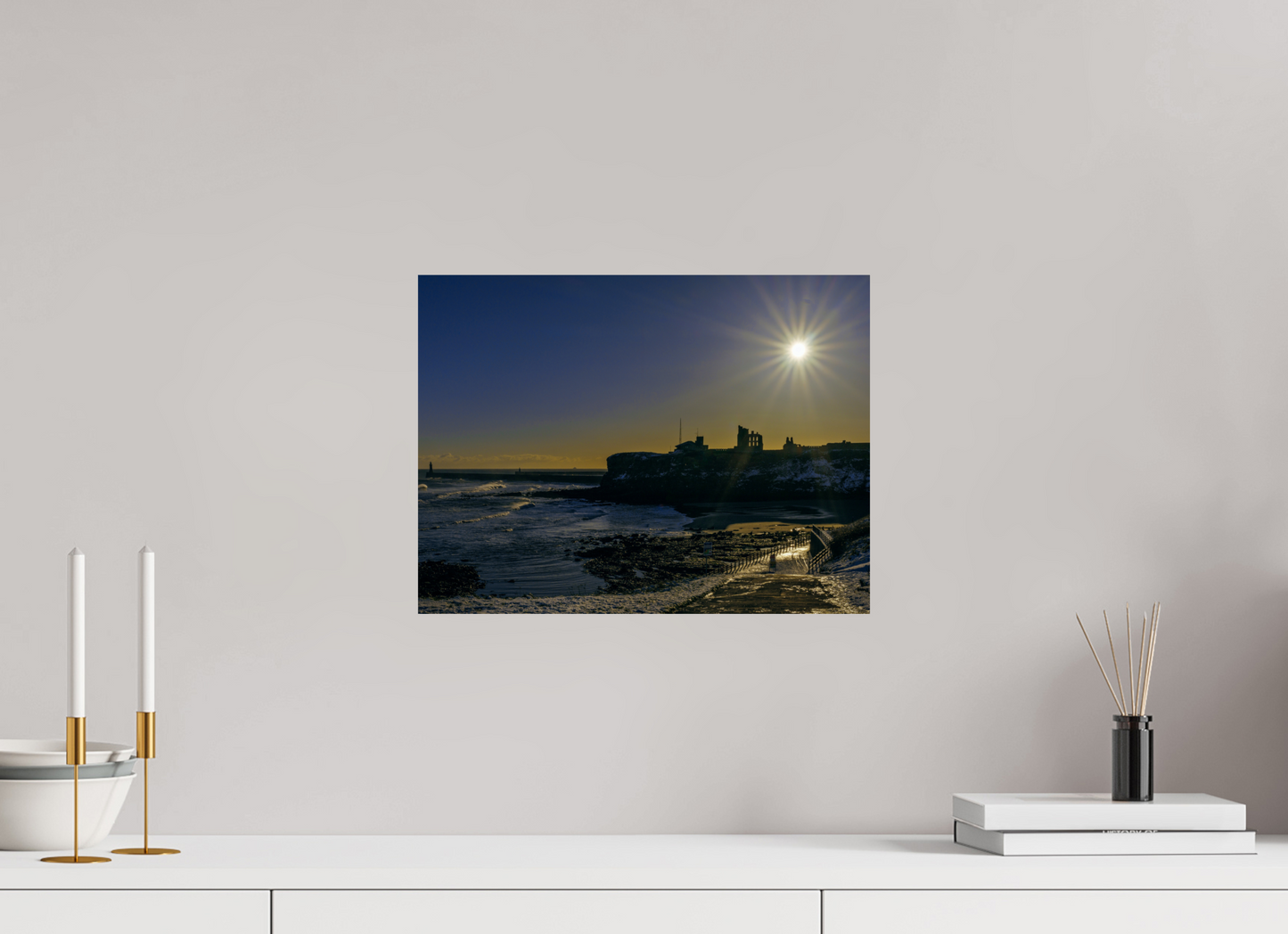 40 x 30 cm, Photo Print On Fuji Crystal DP II Snowy Tynemouth January 4th 2026