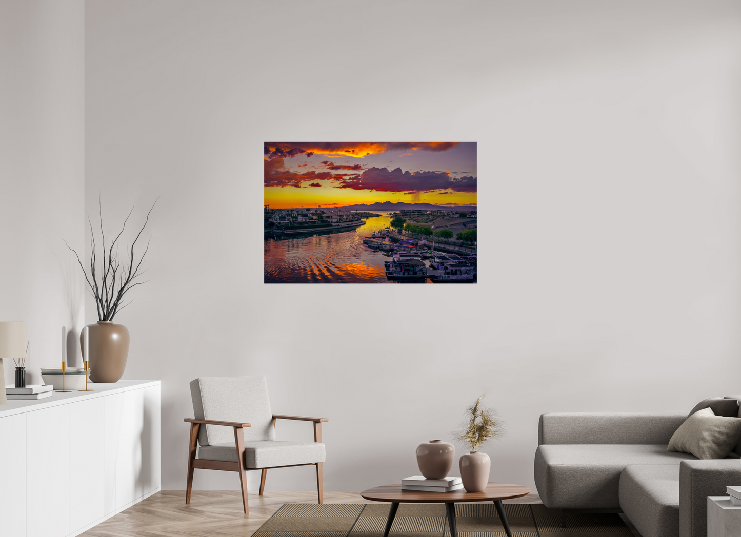 120 x 80 cm, Photo Print On Fuji Crystal DP II Lake Havasu City Sunset