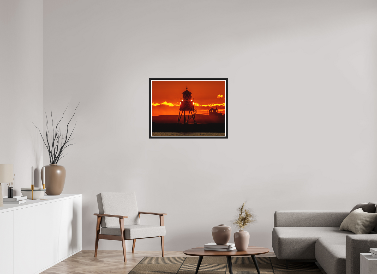 80 x 60 cm, Matt Black Frame Last sunrise of 2025