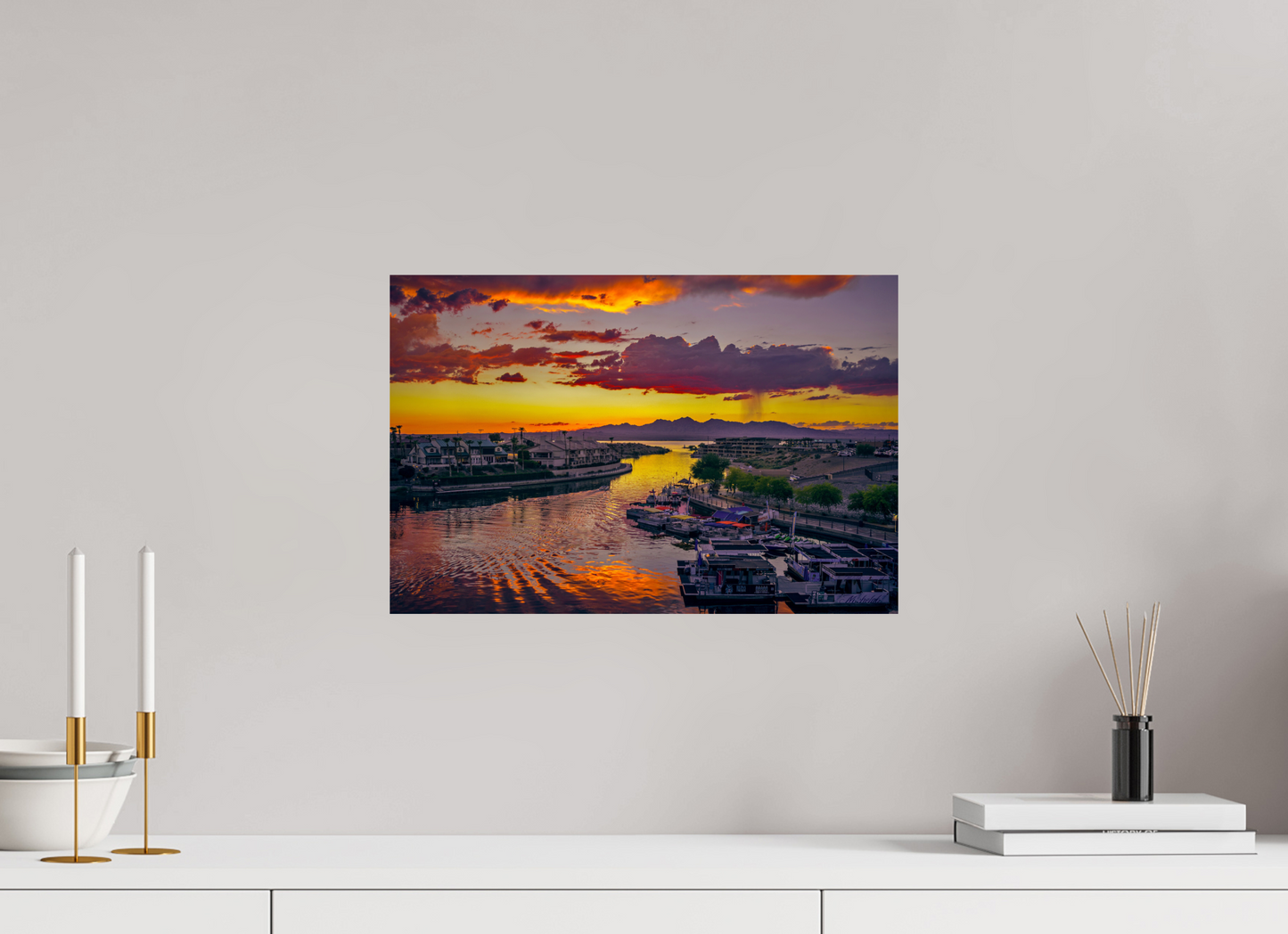 45 x 30 cm, Photo Print On Fuji Crystal DP II Lake Havasu City Sunset