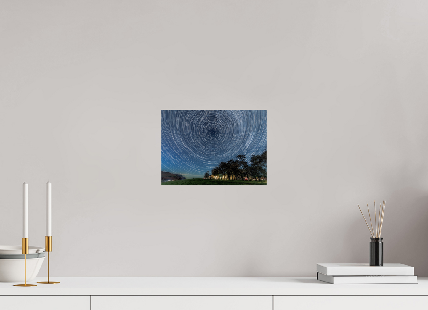 28 x 20 cm, Photo Print On Fuji Crystal DP II Near Howe Star Trails